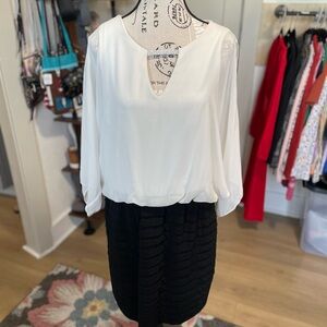 MSK White Dress with Rhinestone Detail